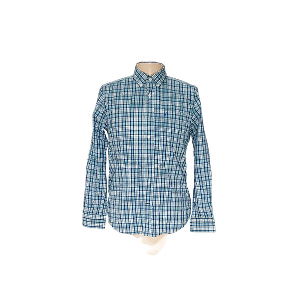 Nautica Men's Blue Plaid Shirt - Picture 1 of 4